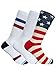 Stance Icon Crew Socks 3-Pack for Men and Women, Cotton Blend and Cushioning Arch Support, Americana Multicolor, Large