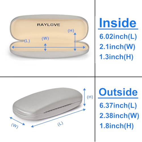 Image of RayLove Unisex Hard Shell Eyeglasses Cases, Protective Case For Glasses