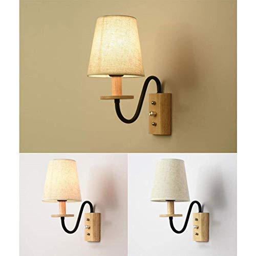 Lampe murale bois créative pour chambre chaleureuse, veilleuse noire design nordique