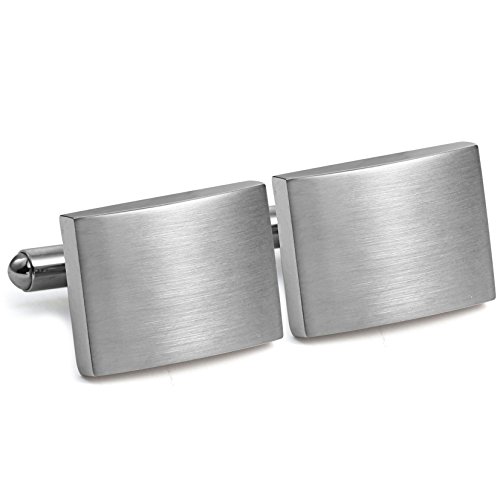 Fibo Steel Stainless Steel Classic Cufflinks For Men Wedding Business Mens Father's Day Dad Birthday Gifts White #TOP5