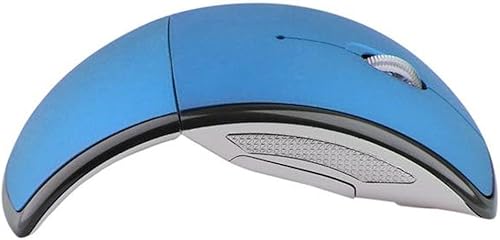 Miniatura 5 de Ratón inalámbrico plegable 2.4GHz para el ratón de la computadora de la PC Ratones plegables plegables USB 2.0 receptor para PC portátil azul