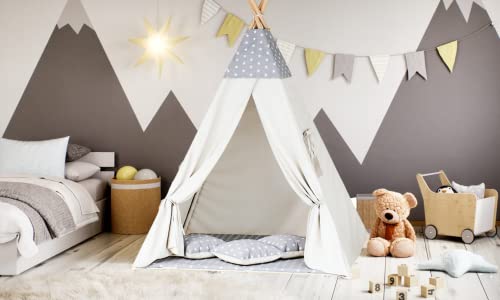 Tipoo - Shapra Krzysztof Kozioł tip (47) nen kindertent met 3 kussenmatrassen, stabiele tent voor een meisje en een meisje voor thuis en in de tuin,Beige - Afbeelding 3