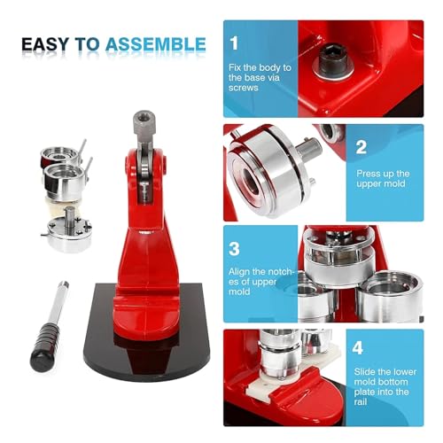 Machine à fabriquer des boutons en métal robuste de 32mm pour la confection de badges durables - 4