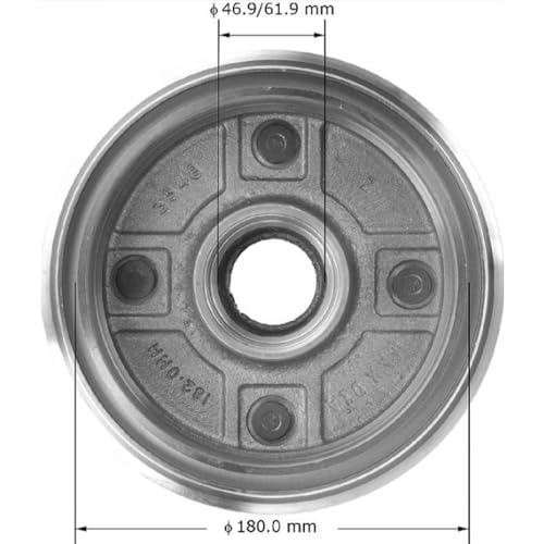 Image of Bendix Premium PDR0481 Rear Brake Drum compatible with Subaru DL 1989-1985, GL 1983-1980, GL 1989-1985, GL-10 1989-1985, GLF 1982-1980, Loyale 1993-1990, Standard 1987-1980, XT 1991-1985