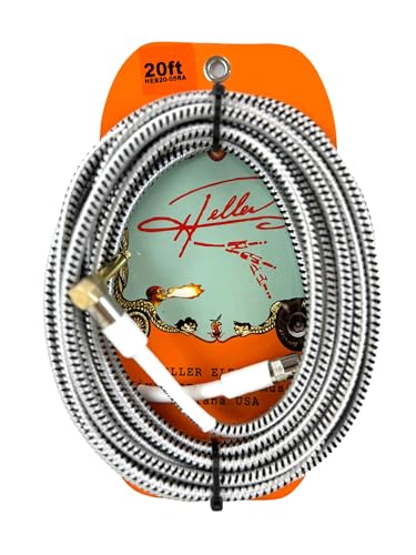 Câble de guitare électrique blindé Heller jack droit coudé pour ampli et basse