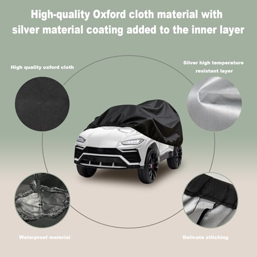 Image of Kids Ride On Toy Car Cover Waterproof Powered Wheels Cover for Best Choice Products Quad ATV Car 6V Kids Ride On Toy 12V Kid Toy Car Outdoor Protection Universal Kids Car Cover Dust Water Resistant UV