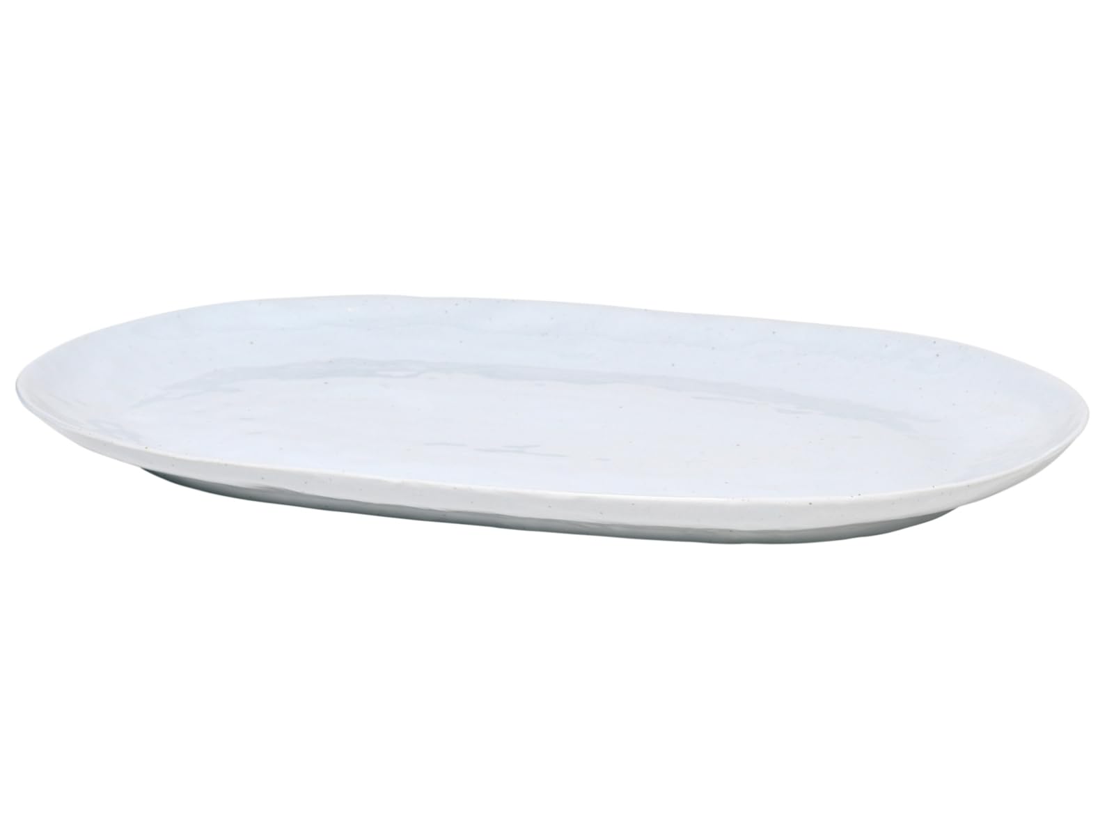 Broste Copenhagen 14533348 Servierplatte, Porzellan, Soft Grey