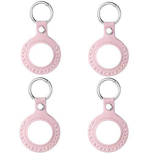 MUDOR 4 Pack AA Coin Holder Keychain, fits Coin Size 34mm, Hand-Stitched Sobriety Coin Holder for AA Chips, Recovery Coins, Tokens and Medallion