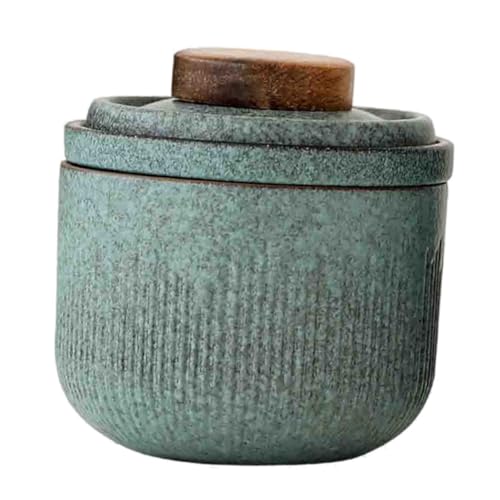 Taza de viaje individual de cerámica verde con estuche protector 2