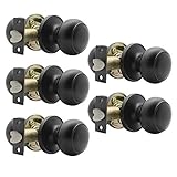 Probrico Passage Interior Door Knobs Hall and Closet Door Handle Keyless Black Lockset Stainless...