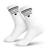 Chaussette Parrain Homme Cadeau Parrain Original, Chaussettes Meilleur en Coton Respirant, Demande Parrains Naissance Baptême Grossesse, Idée Cadeau Anniversaire Noël Futur Parrains