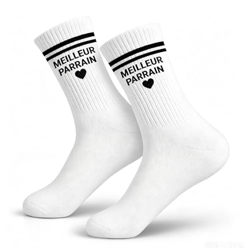 Chaussette Parrain Homme Cadeau Parrain Original, Chaussettes Meilleur en Coton Respirant, Demande Parrains Naissance Baptême Grossesse, Idée Cadeau...
