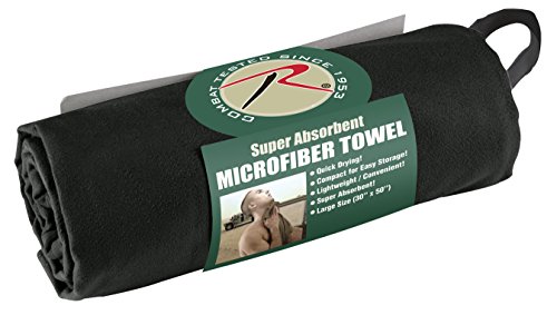 Rothco Microfiber Towel, Black, 30