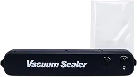 Seladora a Vácuo Profissional com 10 Sacos à Vacuo – Conserva Alimentos, Potência de Sucção, Embalagem Segura, Ideal para Carnes, Queijos e Vegetais