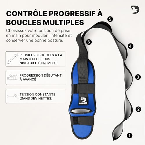 Bande d'entraînement muscles jambes DMoose avec sangle multi-boucles - 5
