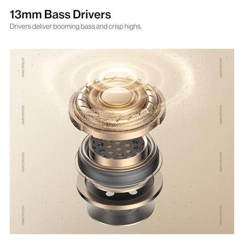 Image of Number Navo Buds X3 w / 50H Playtime, Dual Pairing, 13mm Speakers, ENC, 45ms Low Latency Bluetooth (Cyber Grey)