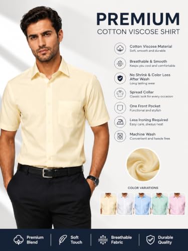 Image of Appel Touch Men's Cotton Blend Formal Shirt Half Sleeves