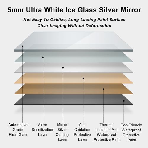 Miroir de salle de bain irrégulier en bois HD pour coiffeuse et chambre - 6