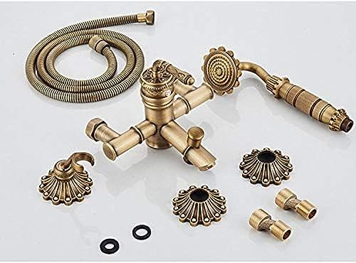 Ensemble de douche de luxe antique avec douchette pour baignoire rétro - 6