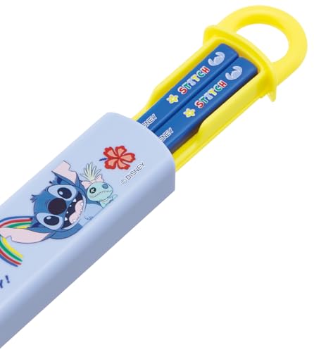 Image of Skater ABS2AM-A Disney Lilo & Stitch 26 Chopsticks & Chopsticks Case Set, Children's Lunch, 6.5 inches (16.5 cm), Made in Japan, Dishwasher Safe, Sliding Type, Disney Lilo & Stitch 26