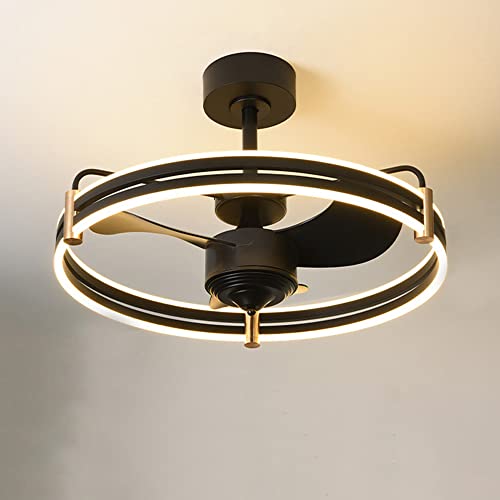 Ventilateur de plafond avec lumière 6 vitesses vent onduleur lustre scandinave dimmable