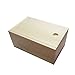 StarMall Wooden Unfinished Storage Box with Slide Top
