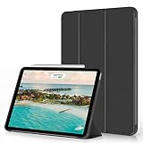 aoub Coque pour iPad Air 5ème Génération 2022/iPad Air 4ème Génération 2020 Étui, Coque en TPU Souple pour iPad Air 10,9 Pouces, Prise en Charge de la Charge Pencil 2, Veille/Réveil Automatique, Noir