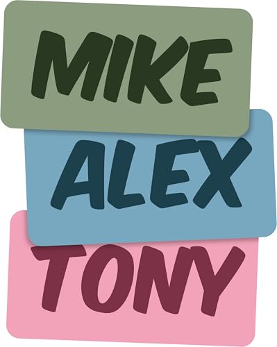 Meinearmbänder Namensaufkleber Für Kinder - 50 Stück Wasserdicht & Waschmaschinenfest