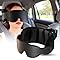 SARISUN Travel Pillow, Car Pillow with 3D Eye Mask for Sleep, Head Support Strap for Car Seat, Travel Accessories, Neck Pain Relief, Stop Bobblehead, Black