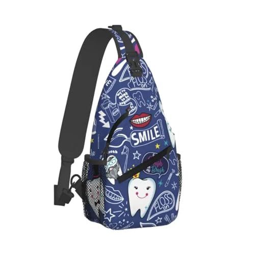 Mochila cruzada personalizada para dentista, odontología, para hombre, para viajes, ciclismo