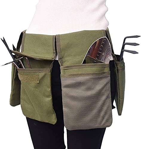 Botanio Ceinture à Outils de Jardin en Toile Avec Poches - Kit de Jardinage, Sac Fourre-Tout, Organisateur de Maison, Sac de Rangement pour Pelouse et Cour