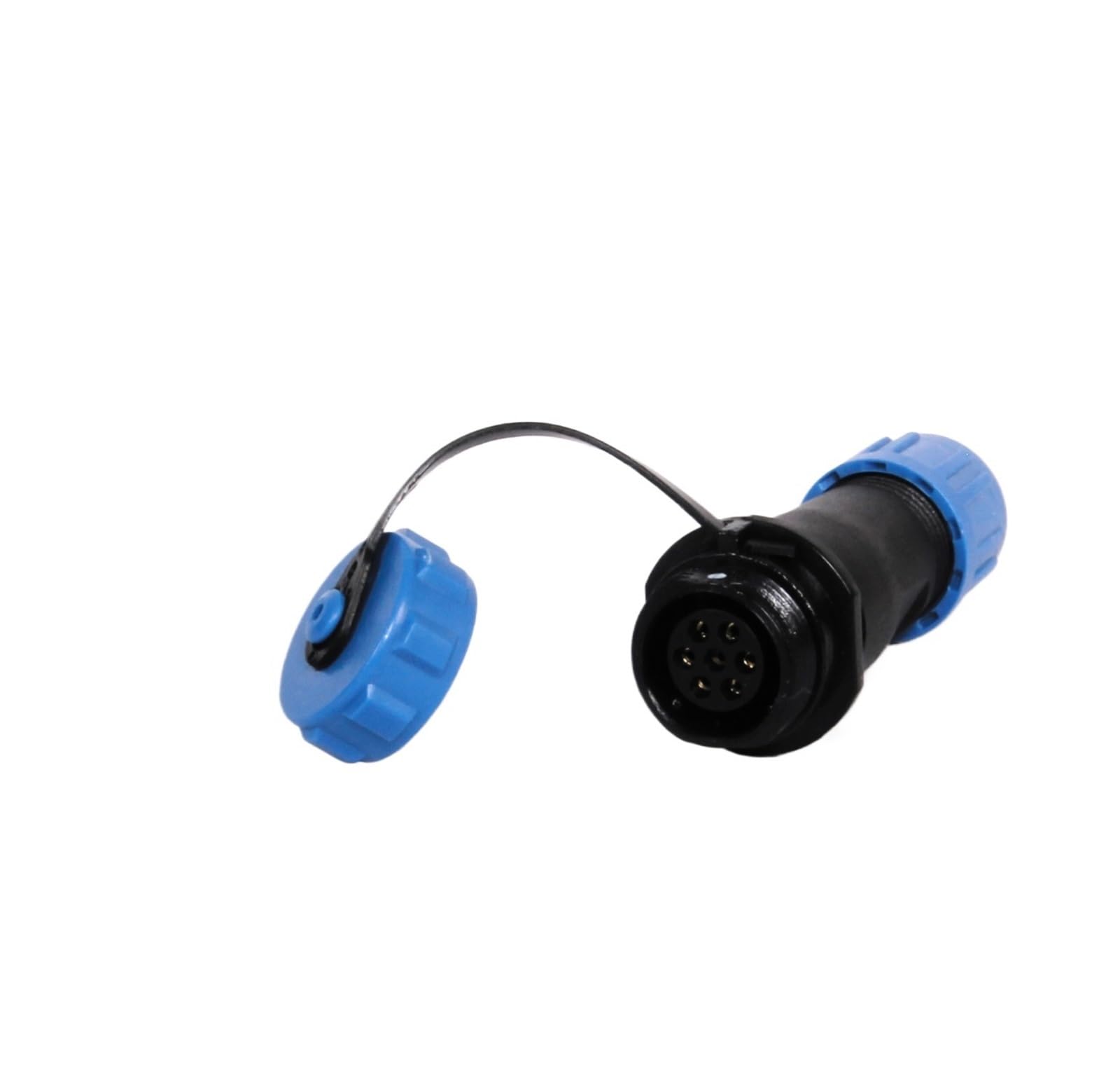 Conector industrial SP13 circular estanco de 7 cables con tuerca trasera para panel 2