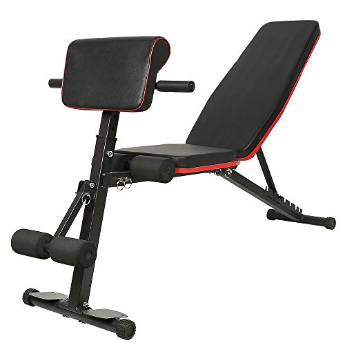 Trainingsbank Verstelbare, Halterbank 4 in 1 Sit up Bank, Fitnessbank voor Thuis en in de Sportschool, Buikspierbankje voor 14 fitnesshoudingen, Draagvermogen: 150 KG - Image 4