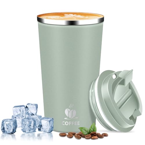 QEMAUUA Insulated Travel Coffee Mug Reusable...
