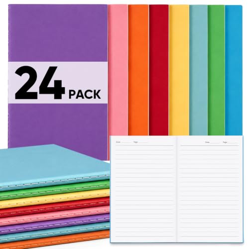 Orlixynora Mini Notebooks Bulk 24 Pcs, 3 x 5 Lined Small Notebook...