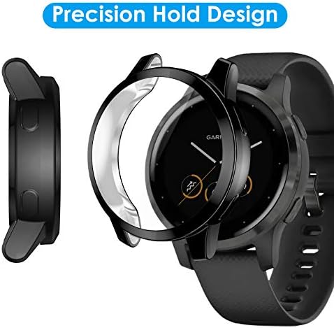CAVN Screen Protector Compatible with Garmin Vivoactive 4 (Not for Vivoactive 4S), 2-Pack Protective Case Cover Protector Soft TPU Bumper Shell for Vivoactive 4 Smartwatch