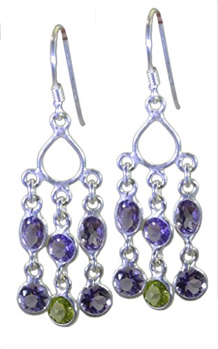 Boucle d'oreille pierres précieuses argent 925 pour vos soirées