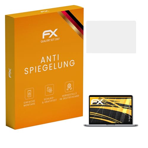 atFoliX Bildschirmfolie kompatibel mit Apple MacBook Pro 2017 13 inch Schutzfolie, entspiegelnde & stoßdämpfende FX Folie (2X)