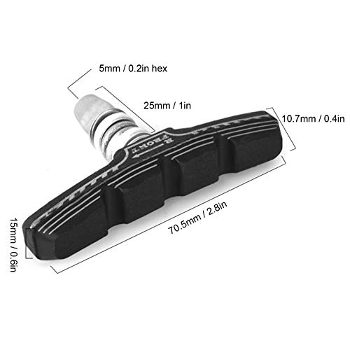 Fishawk Pastilhas de freio de bicicleta, blocos de freio em V para bicicleta, 3 pares de pastilhas d