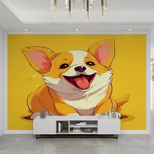 Papier peint animal dessin animé pour chambre d'enfant espace de jeu mural 3D
