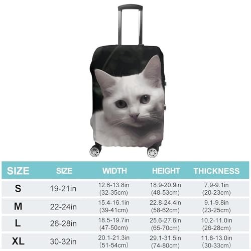 Travel Luggage Protector Cover Waterproof Wheeled Travel White Cat Suitcase Covers Case For 19-32 Inch Luggage2
