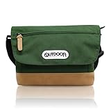 [アウトドアプロダクツ] ショルダーバッグ クラシック ミニ フラップ ナイロン スウェード合皮 グリーン