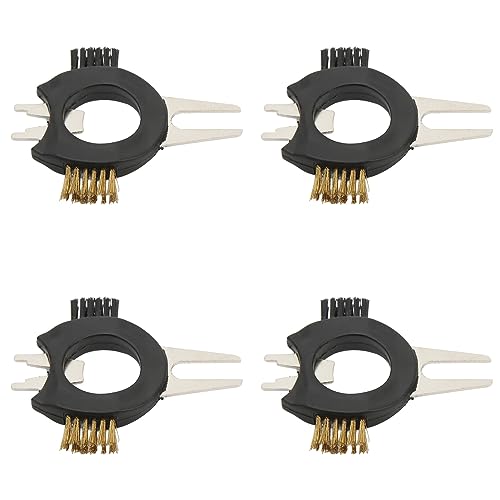 Golf Divot Tool Cepillo de Limpieza para Estrías de Palos con Horquilla de Metal 5