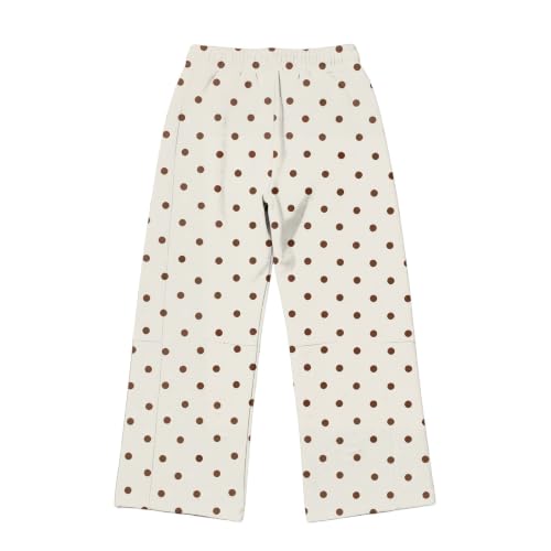 Polka Dot Pants for Women Wide Leg Elastic Waist Plus Size Baggy Sweatpants - image 4