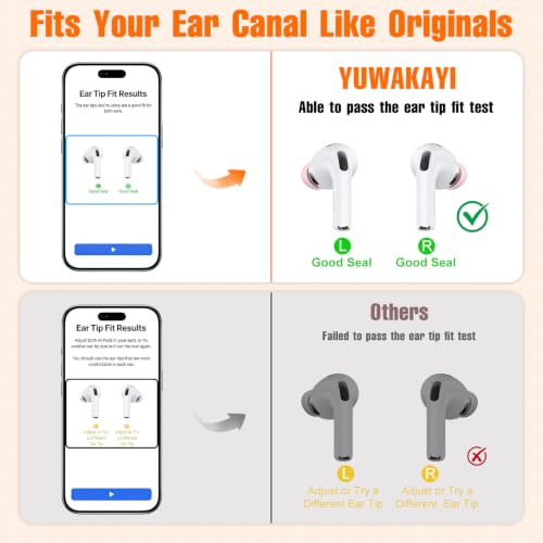 Image of Ear Tips Replacement for AirPod Pro 3 (3 Pairs,S /M /L,Pink)