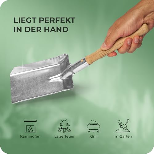 Kohleschaufel Kohlelöffel Ascheschaufel Schaufel Kamin Ofenschaufel (1, Kohleschaufel verzinkt)