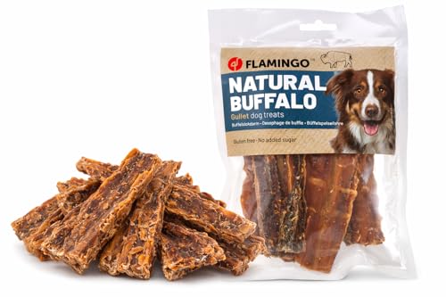 Bastoncini per cani – Trachea di bufalo piatta – 100g – naturale – snack leggero e digeribile