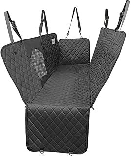 Avont Dog Car Seat Cover, Dog Hammock for Car Back Seat with Mesh Visual Window, 4 Layers Waterproof Anti-scratch Non-slip Pet Car Seat Covers for SUV Truck Jeep -Black