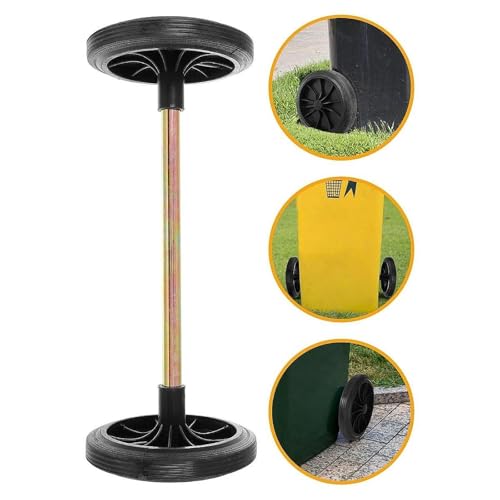 Llazsybz Replacement Caster for Trash Bin, Garbage Container Wheels, Wastebasket Pulley Cart Wheels, Total Length 48cm