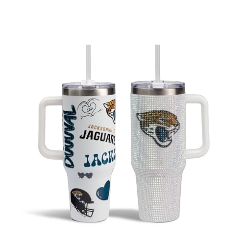 Image of The Memory Company Officially Licensed 2-Pack Game Day Tumblers Team Spirit /Bling, Jacksonville Jaguars